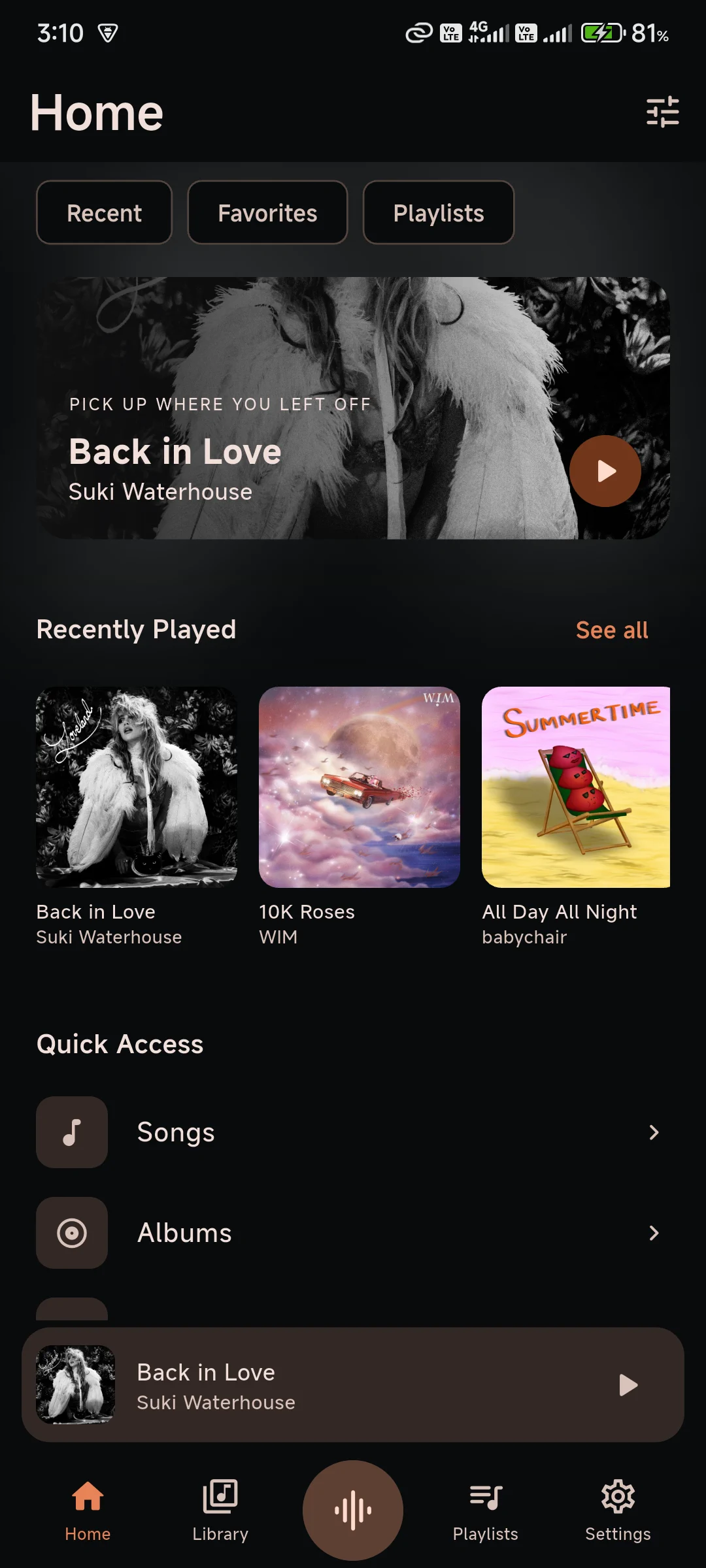 Resona Home in monochrome tones from the cover of Back in Love